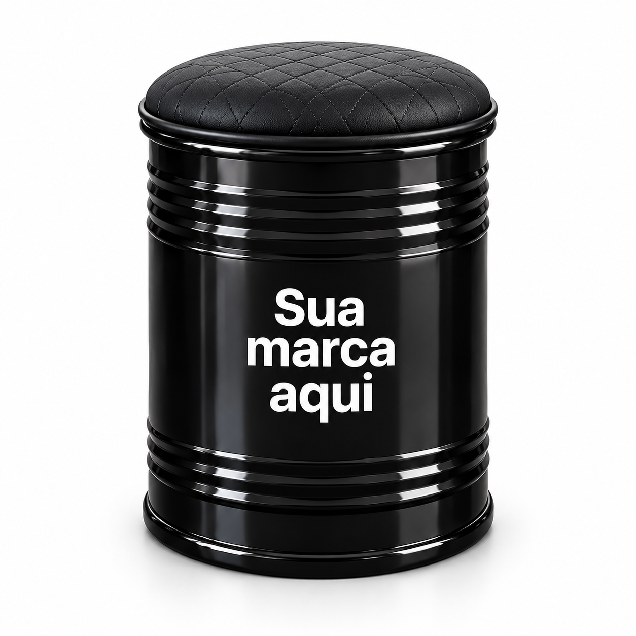 Banqueta preto com estampa Sua marca aqui